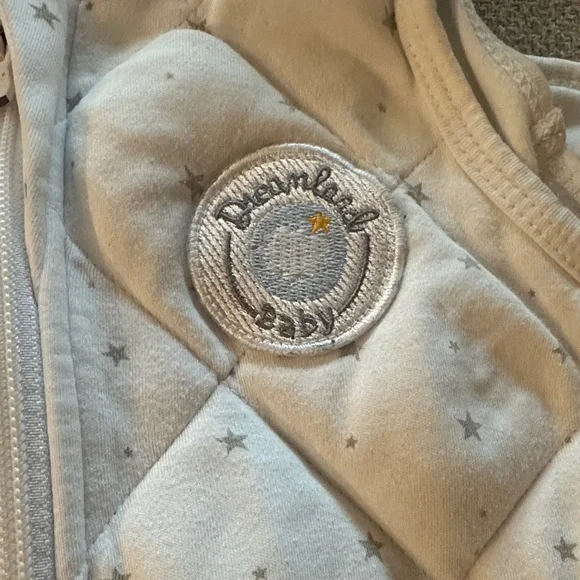 Dreamland Baby Grey Star Weighted Sleep Sack - Picture 2 of 4